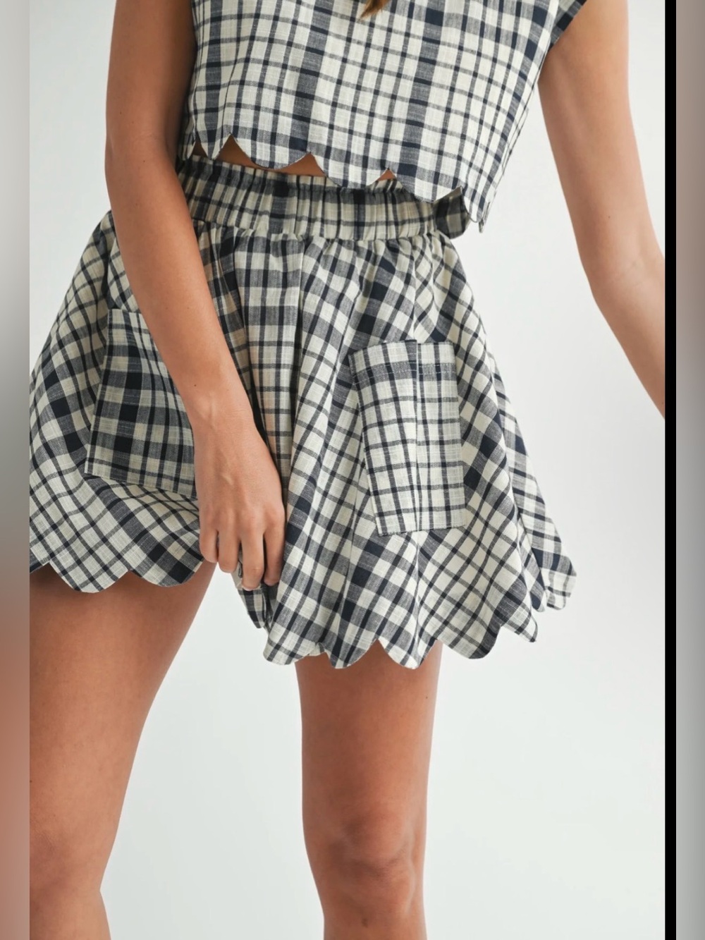MABLE GINGHAM MINI SKIRT